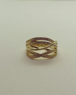 ANILLO DORADO ENTRECRUZADO N. 17